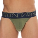 Emporio Armani Jock Strap Megalogo Coton Olive