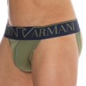 Emporio Armani Jock Strap Megalogo Coton Olive