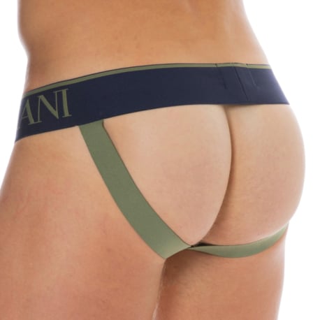 Emporio Armani Jock Strap Megalogo Coton Olive