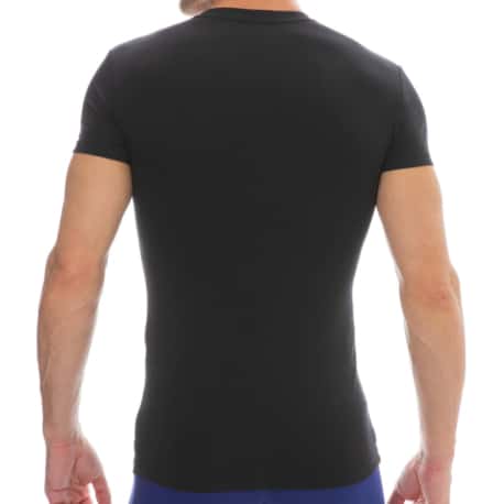 Emporio Armani Megalogo Cotton T-Shirt - Black