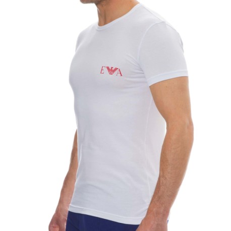 Emporio Armani T-Shirt Bold Monogram Coton Blanc