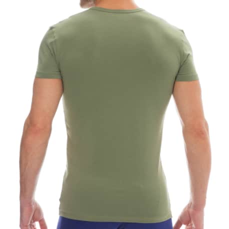 Emporio Armani T-Shirt Bold Monogram Coton Olive