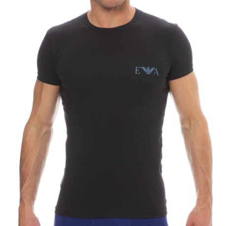 Emporio Armani Bold Monogram Cotton T-Shirt - Black