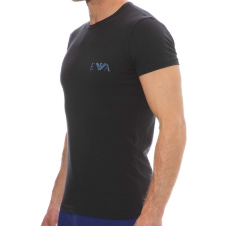 Emporio Armani T-Shirt Bold Monogram Coton Noir