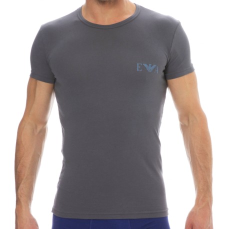 Emporio Armani Bold Monogram Cotton T-Shirt - Magnet