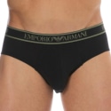 Emporio Armani Core Logoband Cotton Briefs - Black - Khaki