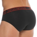 Emporio Armani Core Logoband Cotton Briefs - Black - Red