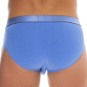 Emporio Armani Shiny Logoband Cotton Briefs - Light Blue