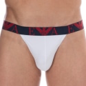 Emporio Armani Bold Monogram Cotton Jock - White