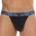 Emporio Armani Bold Monogram Cotton Jock - Black