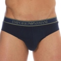 Emporio Armani Core Logoband Cotton Briefs - Navy