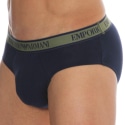 Emporio Armani Core Logoband Cotton Briefs - Navy - Khaki