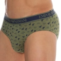 Emporio Armani Core Logoband Cotton Briefs - Khaki Logo