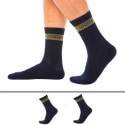 Emporio Armani 2-Pack Sporty Sponge Socks - Navy