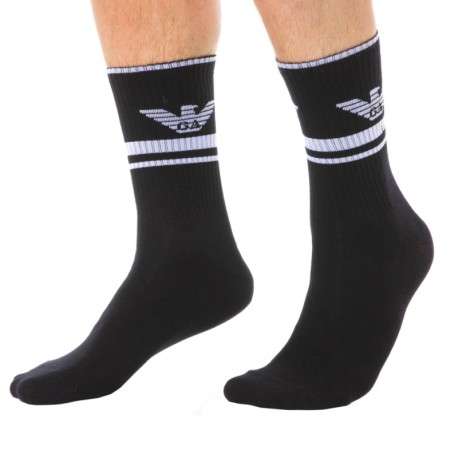 Emporio Armani 3-Pack Sporty Socks - Black