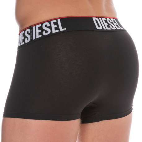 Diesel Lot de 3 Boxers Coton Stretch Noirs