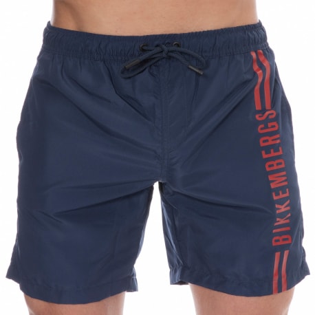 Bikkembergs Stripes Swim Shorts - Navy