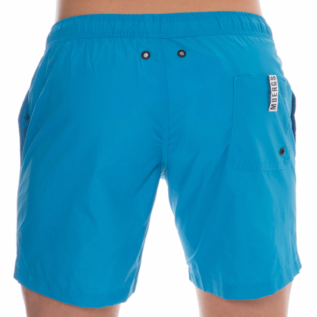 Bikkembergs Logo Tape Swim Shorts - Azure Blue