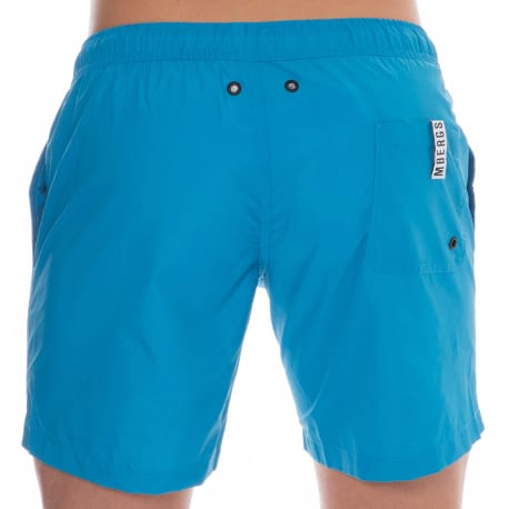 Bikkembergs Short de Bain Logo Tape Bleu Azur