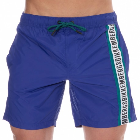 Bikkembergs Logo Tape Swim Shorts - Royal