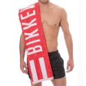 Bikkembergs Drap de Bain Logo Blanc - Rouge