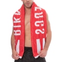 Bikkembergs Logo Beach Towel - White - Red