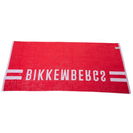 Bikkembergs Drap de Bain Logo Blanc - Rouge