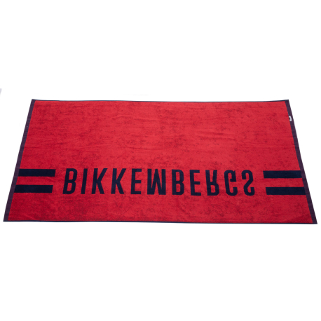 Bikkembergs Drap de Bain Logo Bleu Marine - Rouge