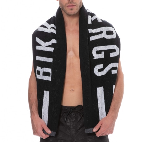 Bikkembergs Logo Beach Towel - Black - White