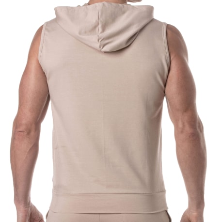 TOF Paris Bamboo Sleeveless Hoodie - Beige