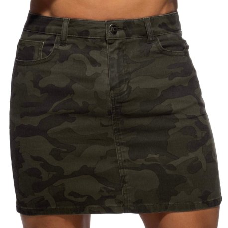 Addicted Cotton Skirt - Camouflage