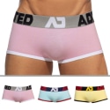 Addicted Lot de 3 Boxers Seamless Rose - Bleu - Jaune