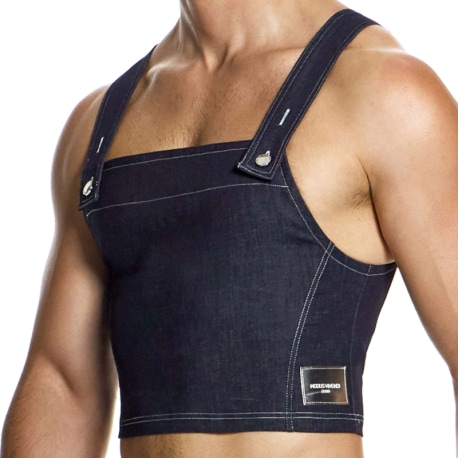 Modus Vivendi Crop Top Denim Bleu