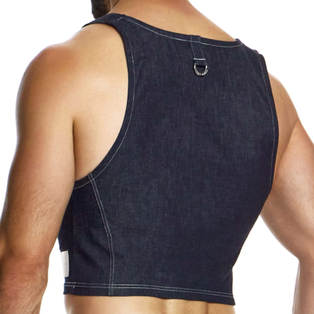 Modus Vivendi Crop Top Denim Bleu