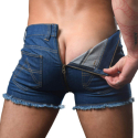 Andrew Christian Queer Castro Zipper Shorts - Indigo