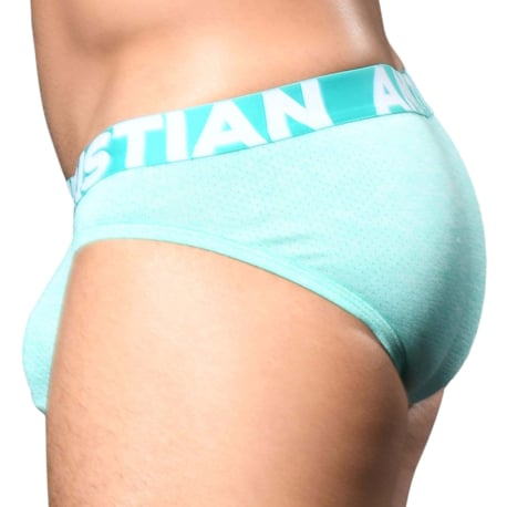 Andrew Christian Almost Naked Oxford Mesh Briefs - Mint