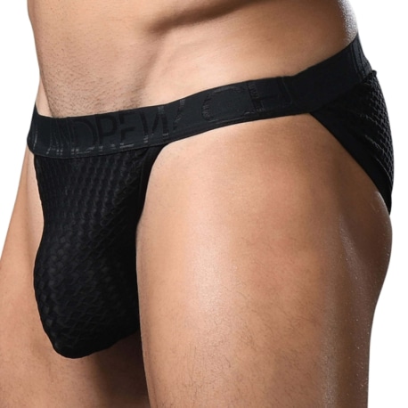 Andrew Christian Almost Naked Martel Mesh Briefs - Black