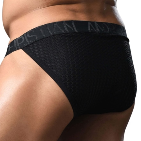 Andrew Christian Almost Naked Martel Mesh Briefs - Black