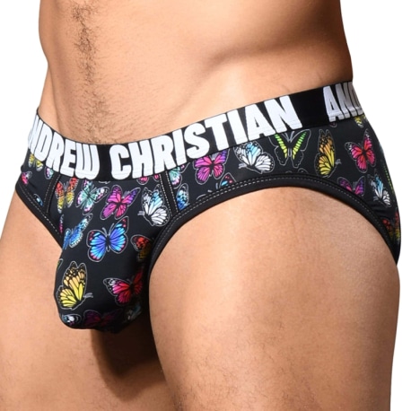 Andrew Christian Slip Almost Naked Butterflies Noir