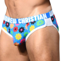 Andrew Christian Almost Naked Queer Castro Flower Mesh Briefs - Blue