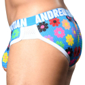 Andrew Christian Slip Almost Naked Queer Castro Flower Mesh Bleu