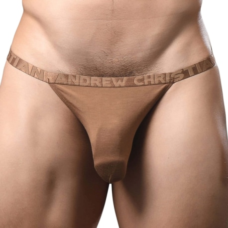 Andrew Christian Almost Naked Lust Modal Thong - Brown