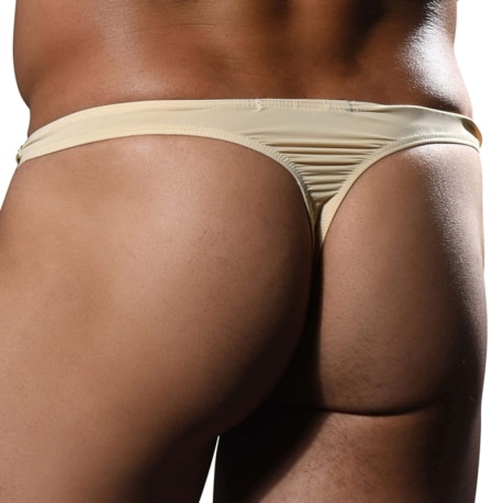 Andrew Christian Almost Naked Low Cut Ring Thong - Sand