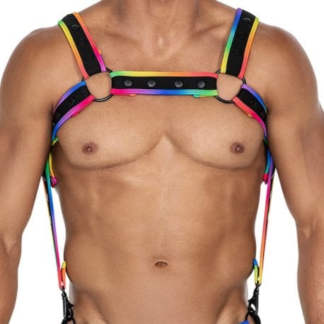 CUT4MEN H4RNESS Neo Harness - Black - Rainbow