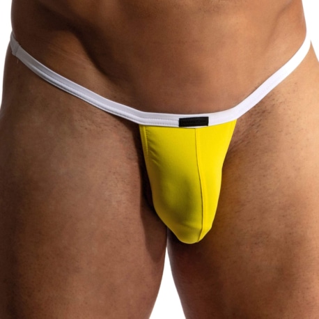 Manstore M2417 Bungee Thong - Lemon