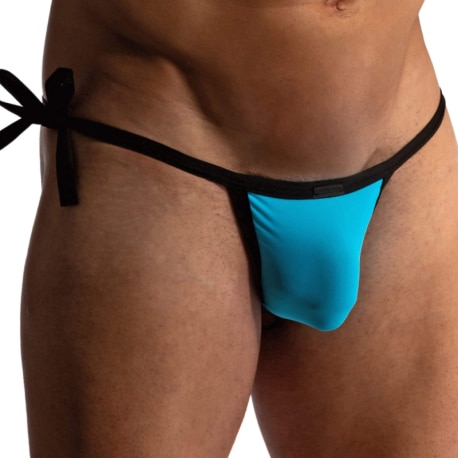 Manstore M2417 Cheeky Tanga Briefs - Turquoise