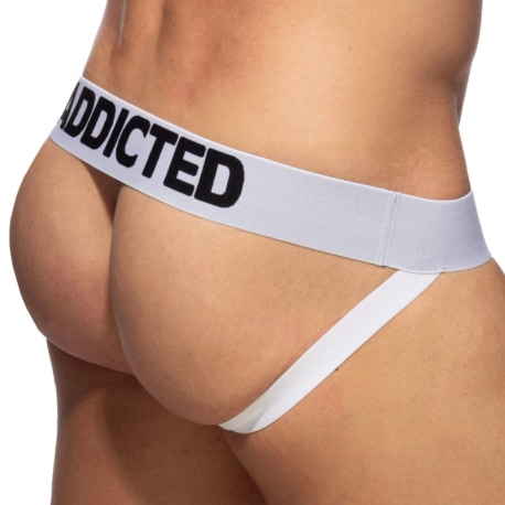 Addicted Jock Strap Stretch Mesh Blanc