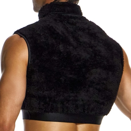 Modus Vivendi Fur Crop Top - Black