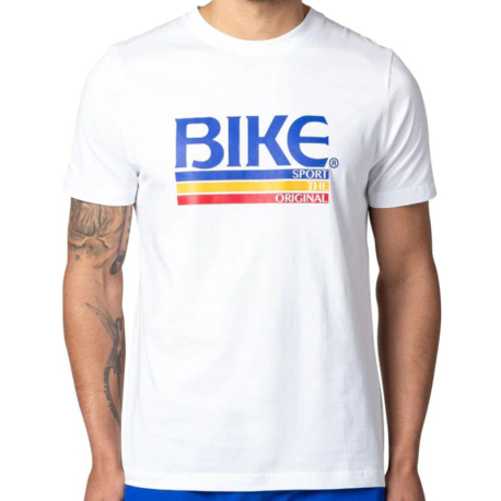 Bike T-Shirt Logo Coton Blanc