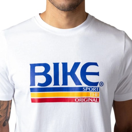 Bike Logo Cotton T-Shirt - White